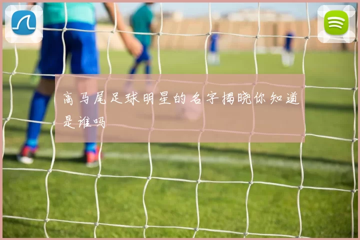 高马尾足球明星的名字揭晓你知道是谁吗